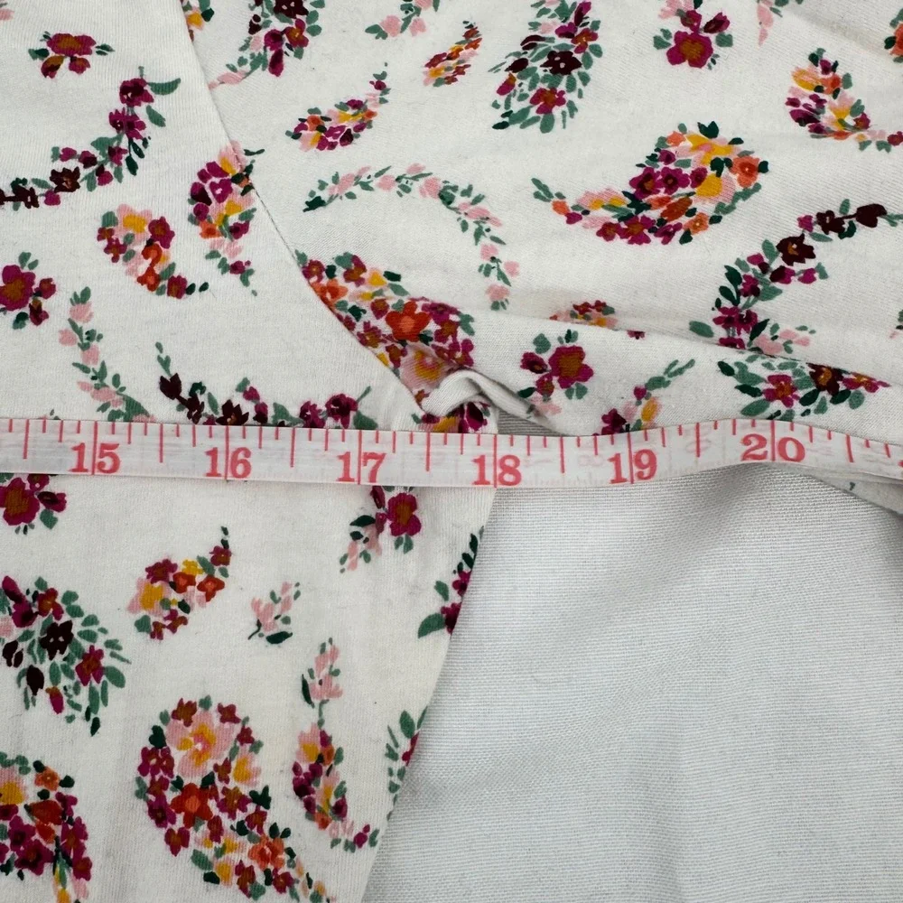 Old Navy Girls XXL 16 Plus Floral Paisley Cotton Fit and Flare Dress Cream
